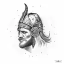 Viking V with crows tattoo design idea