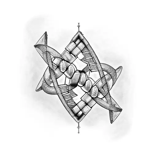 dna double helix tattoo design idea