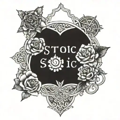 stoic virtues tattoo design idea