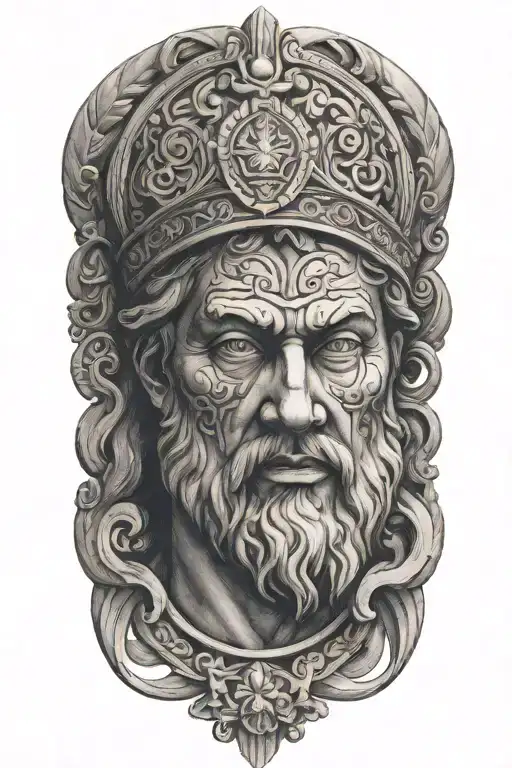 stoic virtues tattoo design idea