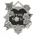 stoic virtues tattoo design idea