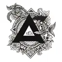 stoic virtues tattoo design idea