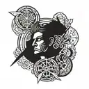 stoic virtues tattoo design idea