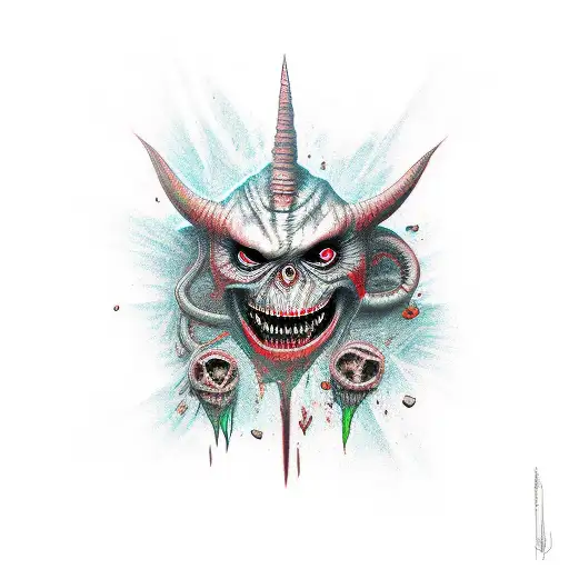 mammon demon tattoo design idea