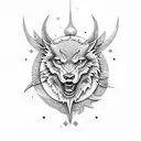 werder bremen mit moon Blumen  tattoo design idea