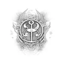 werder bremen mit moon Blumen  tattoo design idea