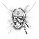 Coffee, Smoke, Hookah, skull tattoo design idea