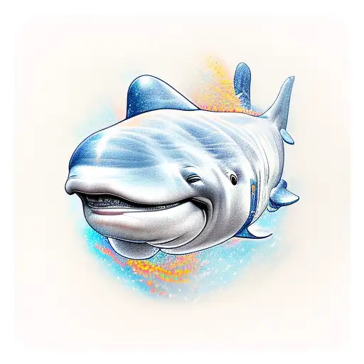 beluga whale tattoo design idea