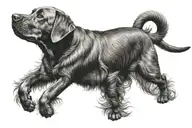 Labrador retriever tattoo design idea
