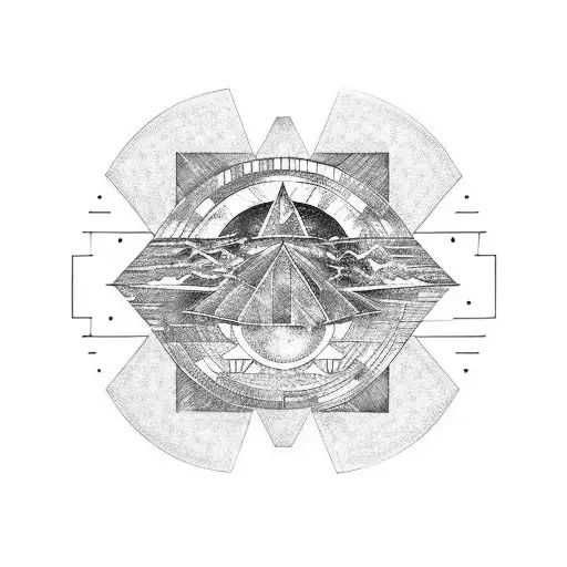 dark side of the moon tattoo design idea