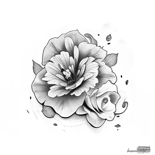 flores e borboletas  tattoo design idea