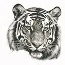 bengal tiger face tattoo design idea