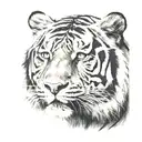 bengal tiger face tattoo design idea
