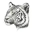 bengal tiger face tattoo design idea
