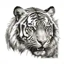 bengal tiger face tattoo design idea