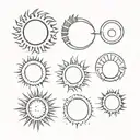 solar eclipse phases tattoo design idea