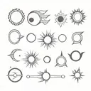 solar eclipse phases tattoo design idea