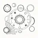 solar eclipse phases tattoo design idea