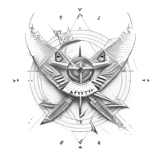 attitude indicator dc-8 tattoo design idea