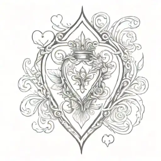 jack of hearts playing card tattoo design idea