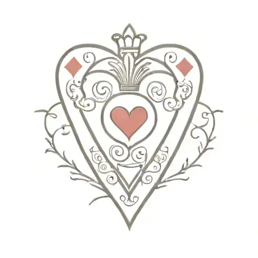 jack of hearts playing card tarot tattoo design idea