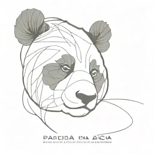 panda face tattoo design idea