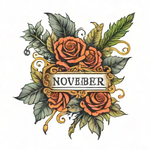 roman numerals for november 18, 2018 tattoo design idea