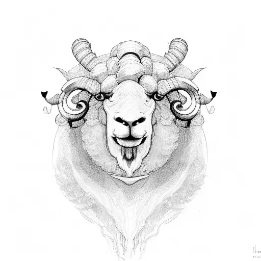 black sheep evil tattoo design idea