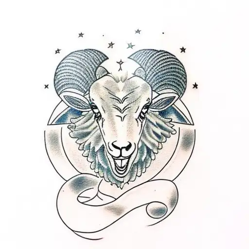 evil black sheep  tattoo design idea