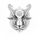 black sheep demonic tattoo design idea