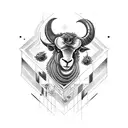 black sheep demonic tattoo design idea