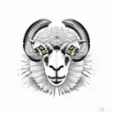 black sheep evil tattoo design idea