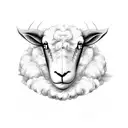 black sheep evil tattoo design idea
