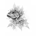 the mark that is leafy from lips kissing the neck and shoulder tattoo design idea