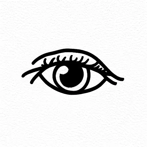 eye in chaos star tattoo design idea