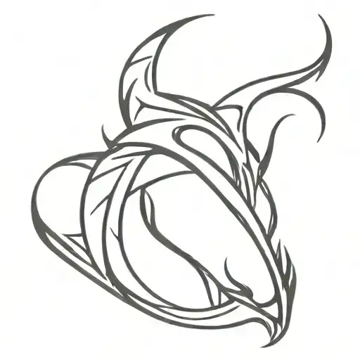 black venom cyber tribal tattoo design idea