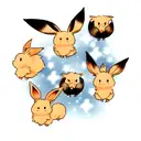 eevee evolutions tattoo design idea