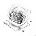 Rose and genital tattoo design idea