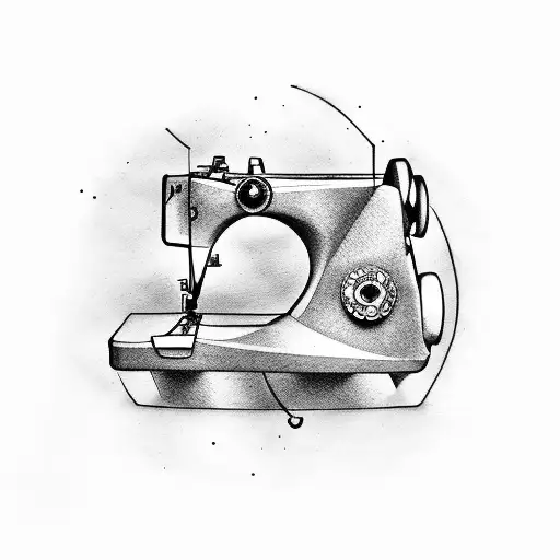 photography, sewing machine, camera, photographic film tattoo design idea