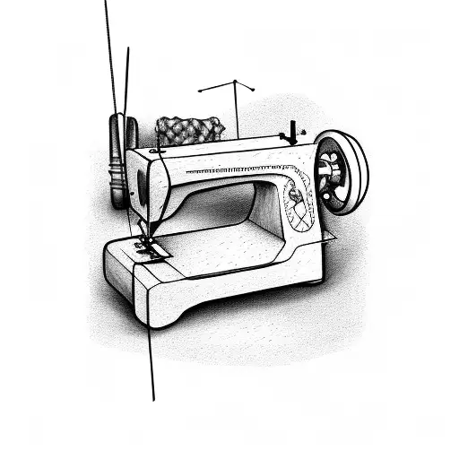 sewing machine, camera, photographic film tattoo design idea
