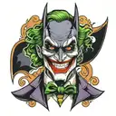 batman joker card tattoo design idea