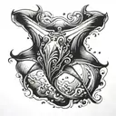 manta ray floating tattoo design idea