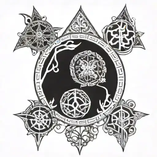 Slavic paganism tattoo design idea