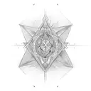 axis and pyramids  tattoo design idea