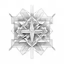 axis and pyramids  tattoo design idea