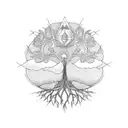 Tree of Life as above so below tattoo design idea