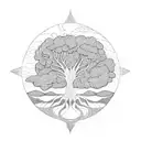 Tree of Life as above so below tattoo design idea