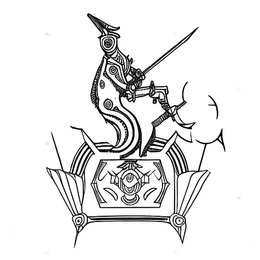 centauro com arco e flecha tattoo design idea