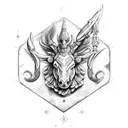 centauro com arco e flecha tattoo design idea