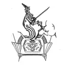 centauro com arco e flecha tattoo design idea